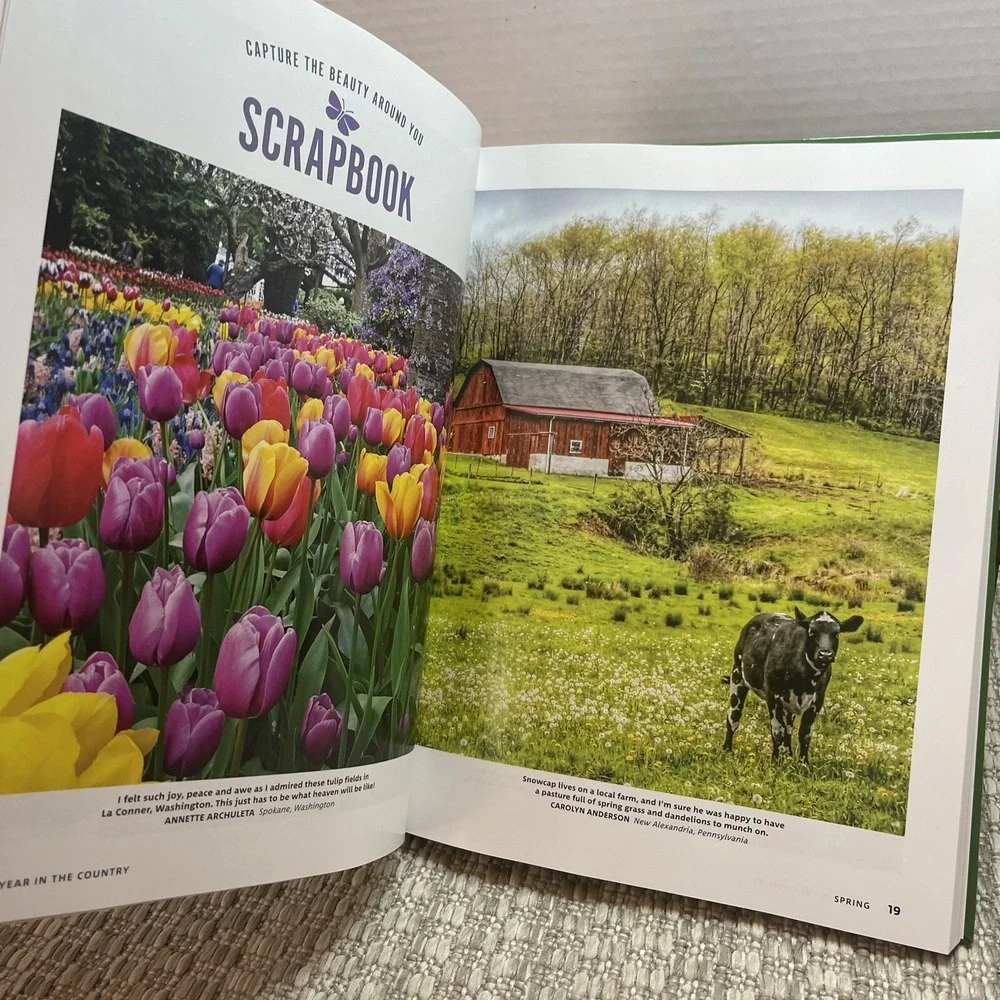 A Year in the Country 2019 Hardcover‎ Book Sunflowers Farm Life